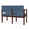 Lesro Lenox 2 Seat Tandem Seating W/ Arm, 44 in W 26 in L 31.5 in H LW2103 - alternate 3